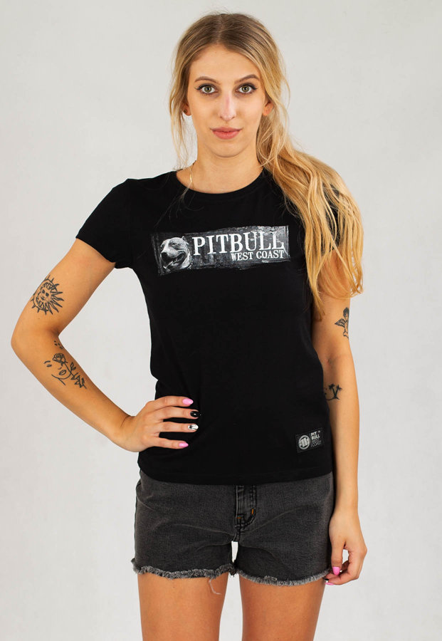 T-Shirt Pit Bull Poster czarny