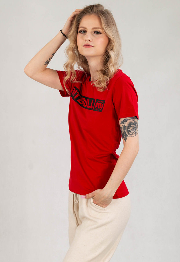 T-Shirt Pit Bull Slim Fit Hilltop czerwony