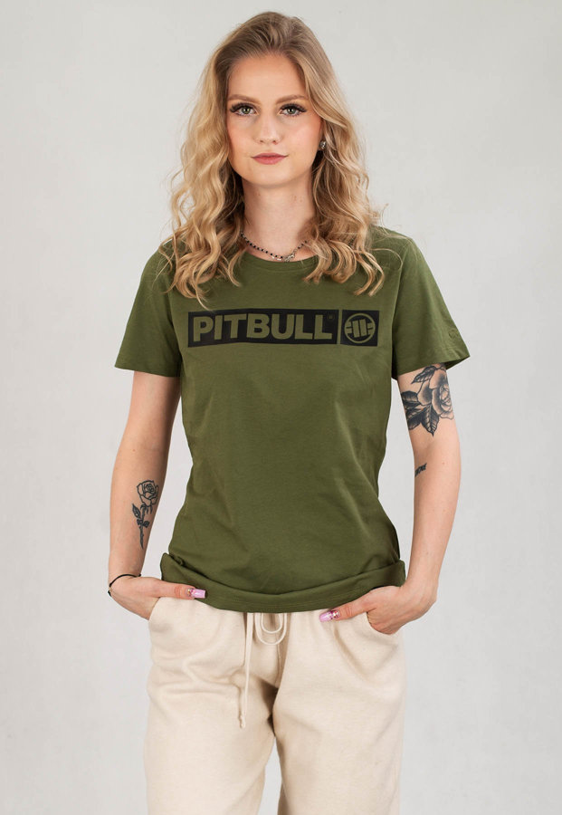 T-Shirt Pit Bull Slim Fit Hilltop oliwkowy