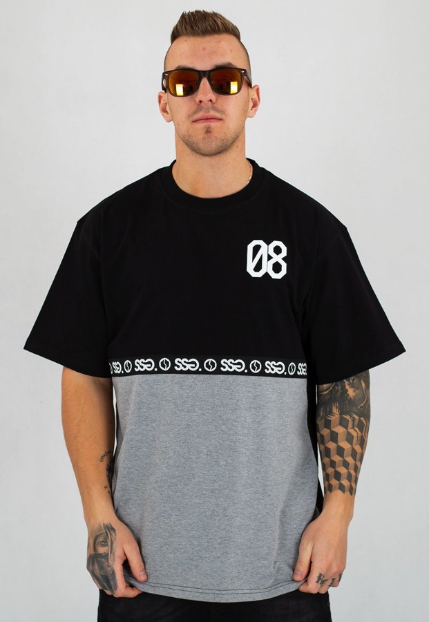 T-Shirt SSG 08 Line czarno szary 