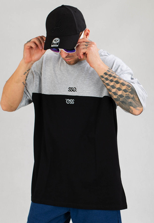 T-Shirt SSG Baggy 99 Double Logo szaro czarny