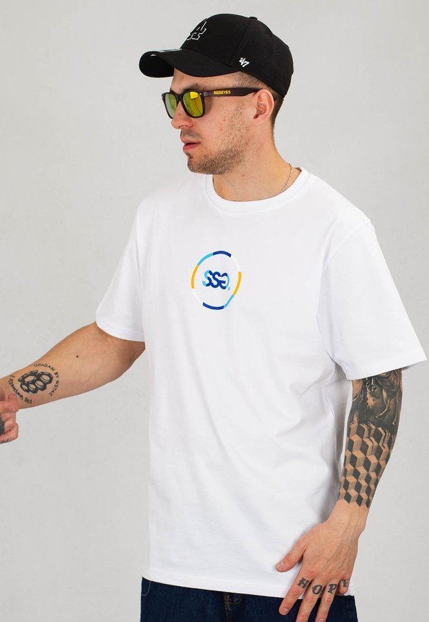 T-Shirt SSG Circle Colors biały