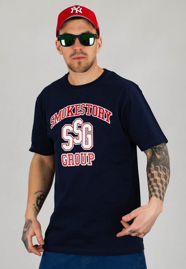 T-Shirt SSG College granatowy