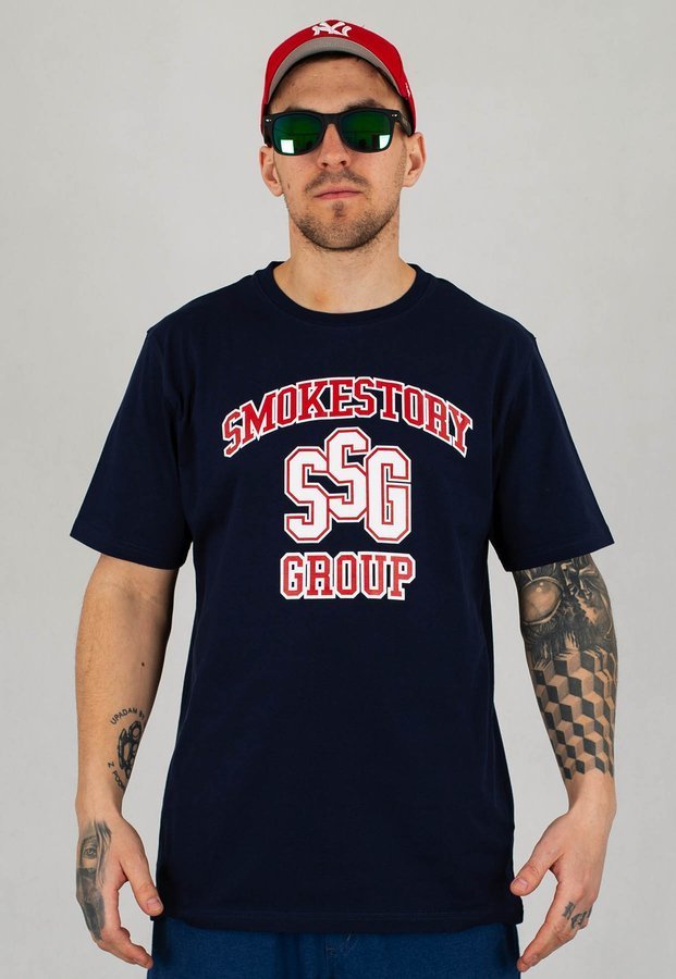T-Shirt SSG College granatowy