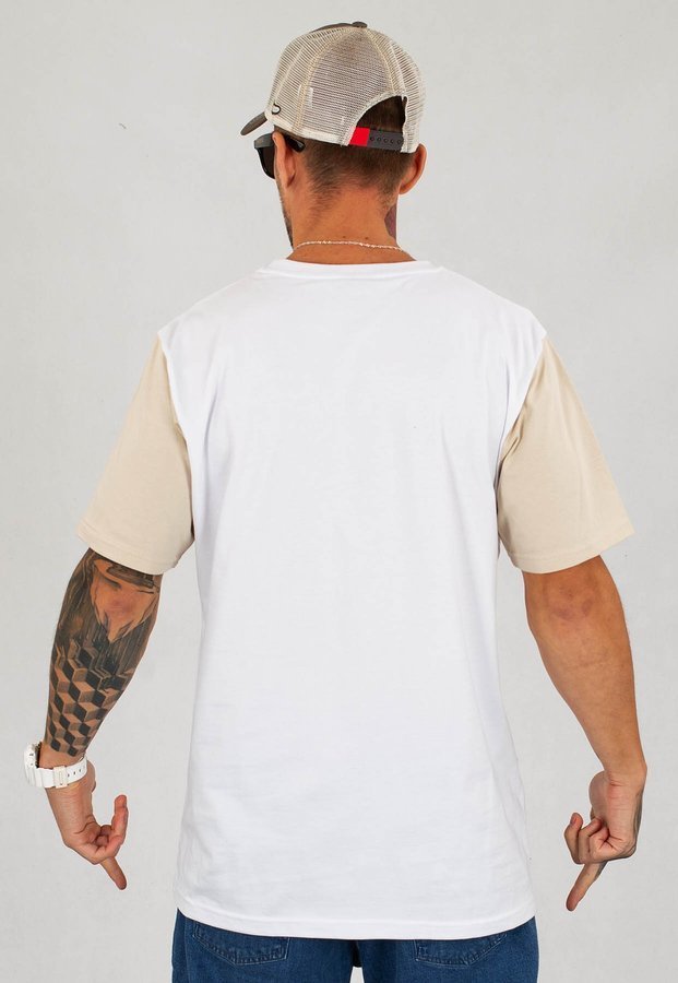 T-Shirt SSG Cut Logo biały nude