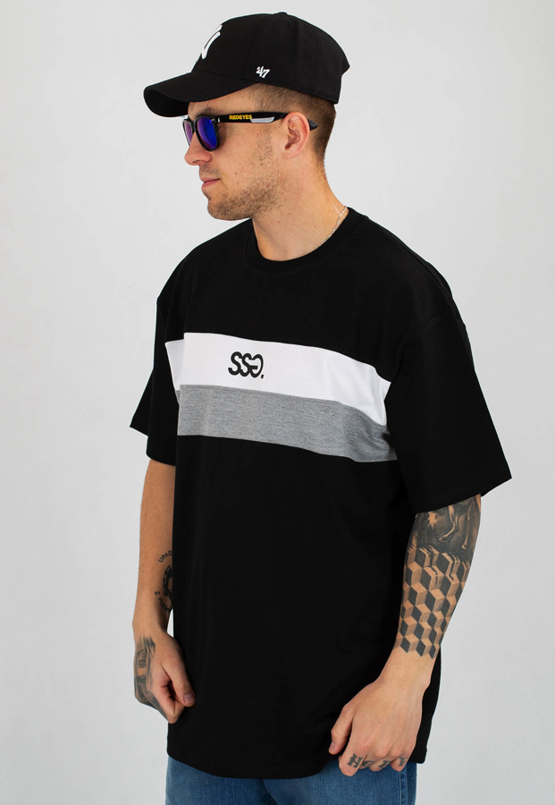 T-Shirt SSG Double Lines czarny