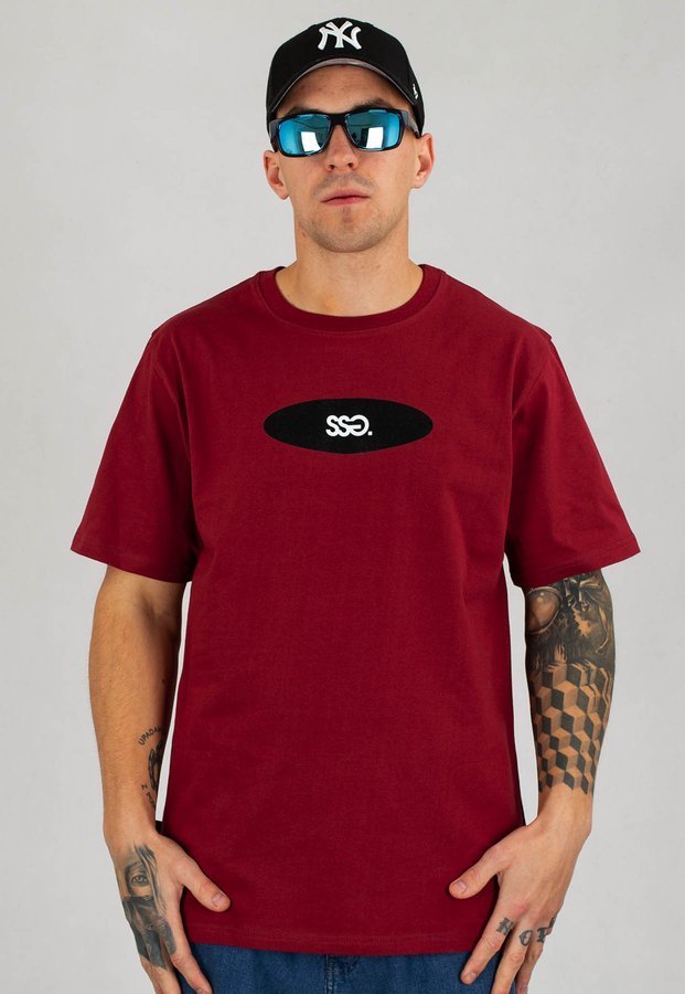 T-Shirt SSG Essential bordowy