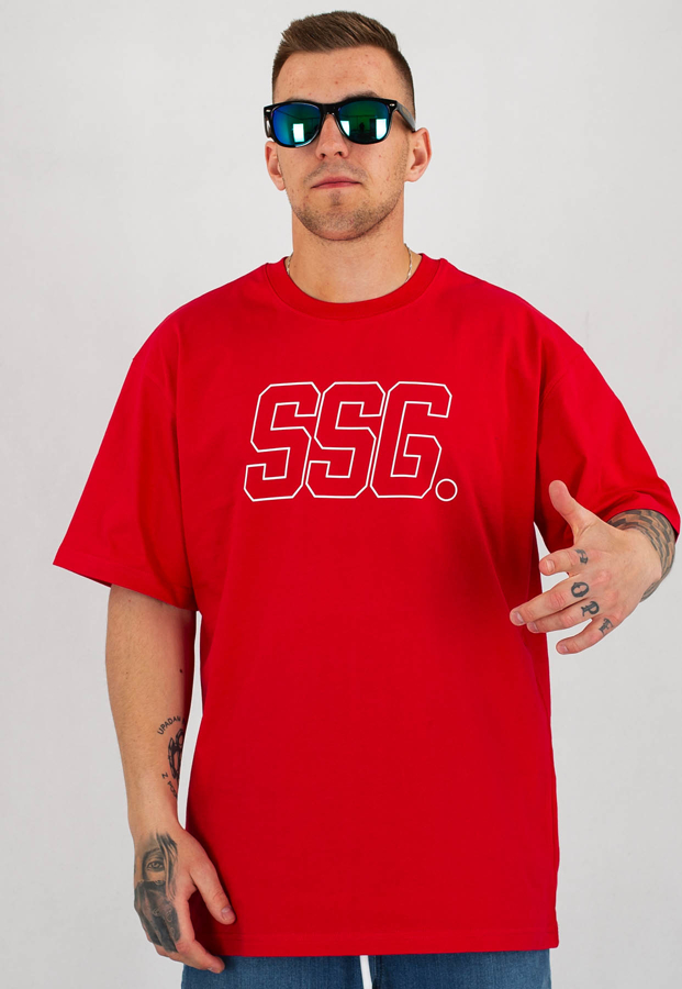 T-Shirt SSG New Outline czerwony