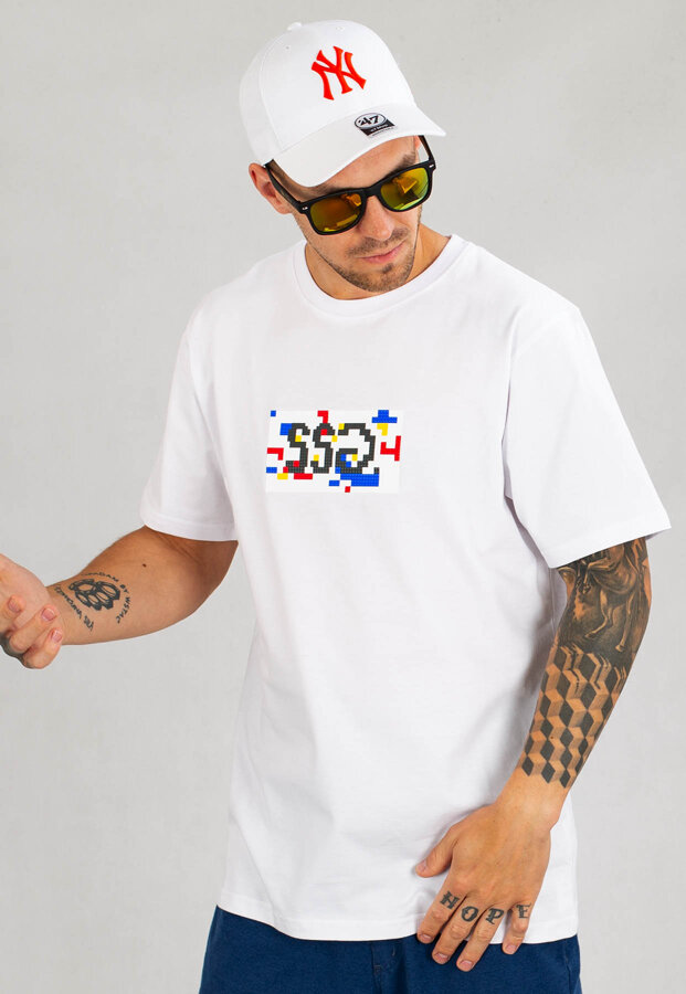 T-Shirt SSG Pixel Lego biały