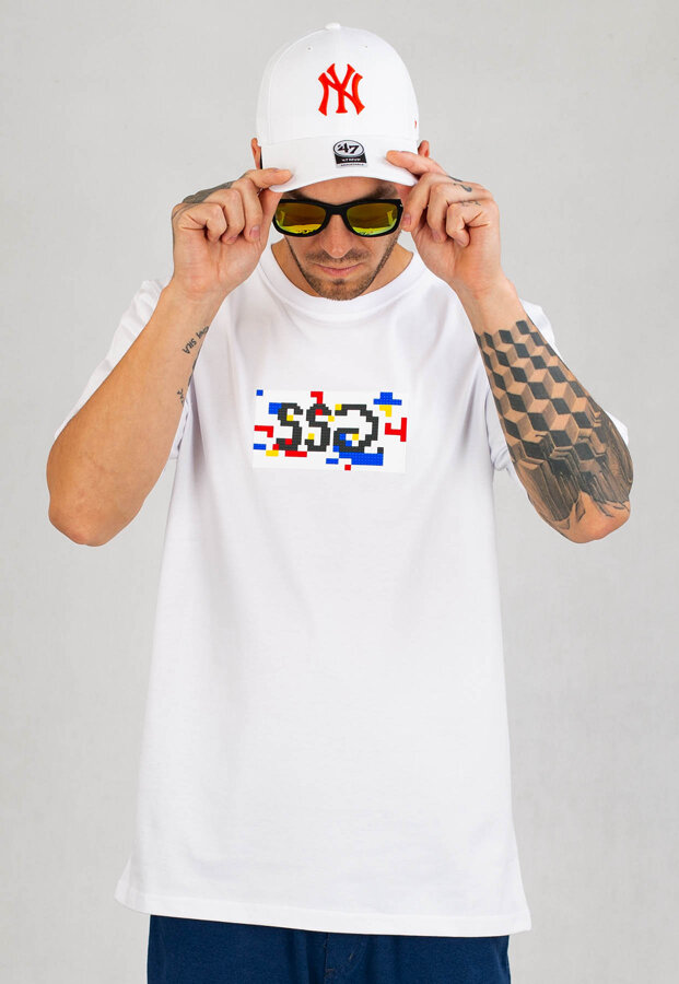 T-Shirt SSG Pixel Lego biały