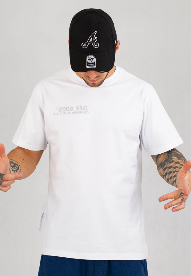 T-Shirt SSG Premium Basic Logo biały