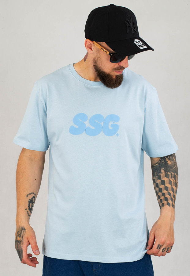 T-Shirt SSG Puff błękitny