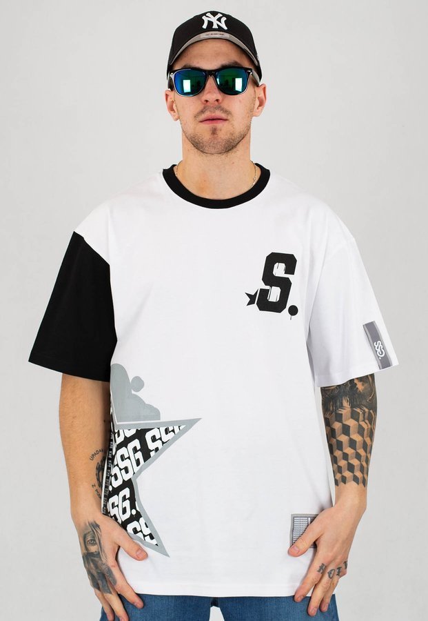T-Shirt SSG S Small biało czarny