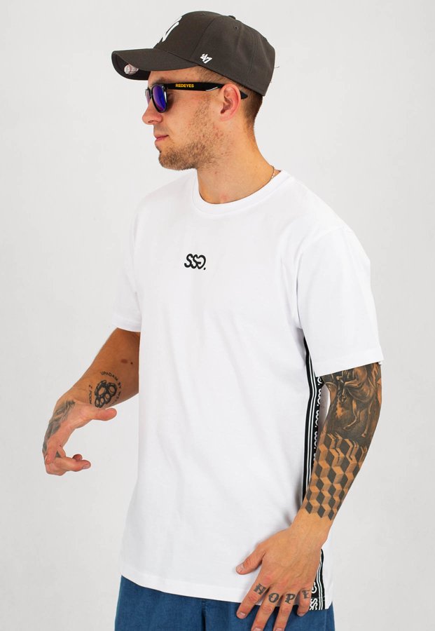 T-Shirt SSG Side Tape biała