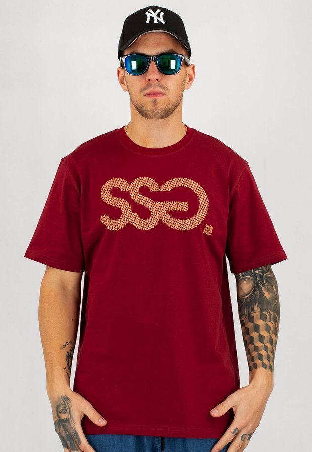 T-Shirt SSG Small Signs bordowy