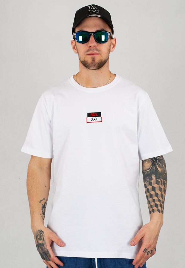 T-Shirt SSG Small Stripe biały