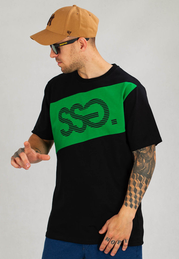T-Shirt SSG Stripped Logo czarny