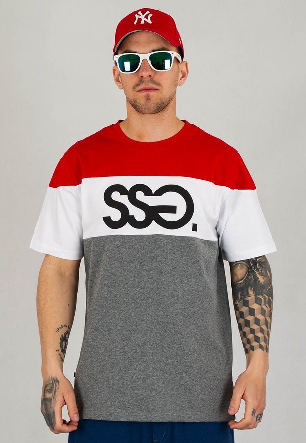 T-Shirt SSG Triple Colors SSG czerwono szara