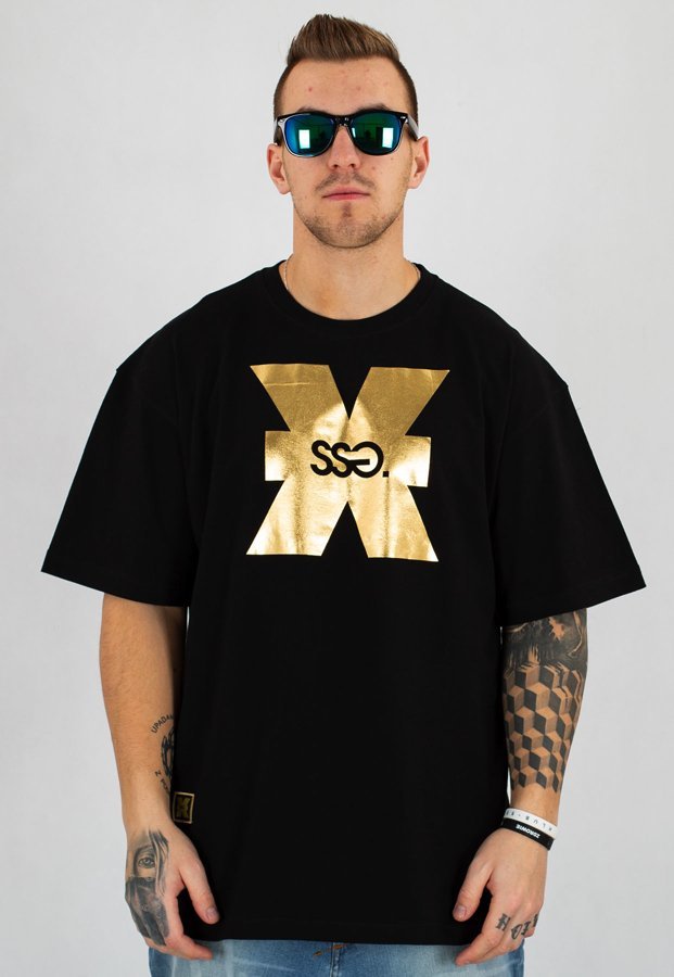 T-Shirt SSG X SSG LTD czarno złoty + Opaska