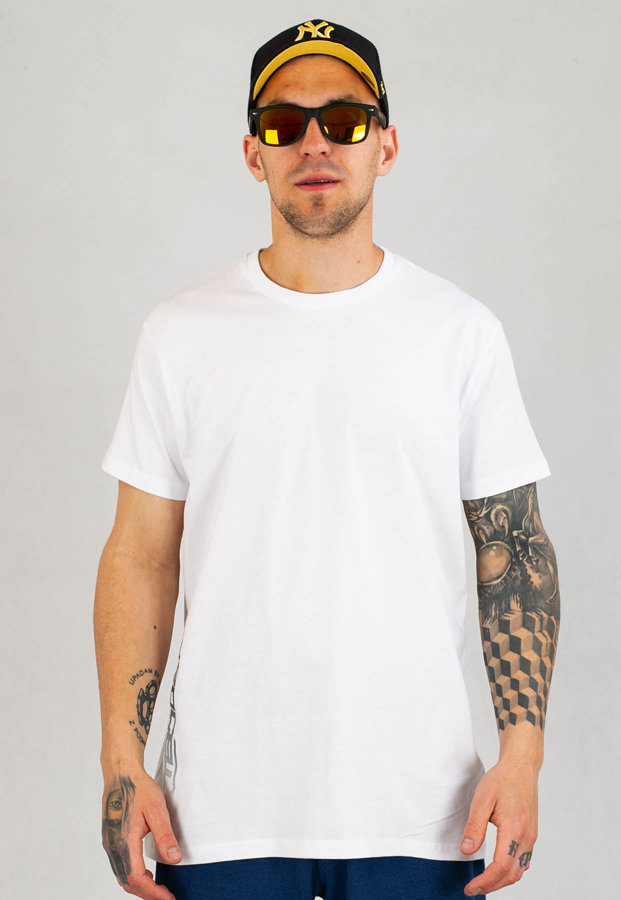 T-shirt 2020Cell Ribs biało czarny