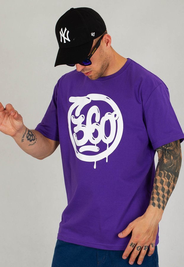 T-shirt 360CLTH 360 fioletowy