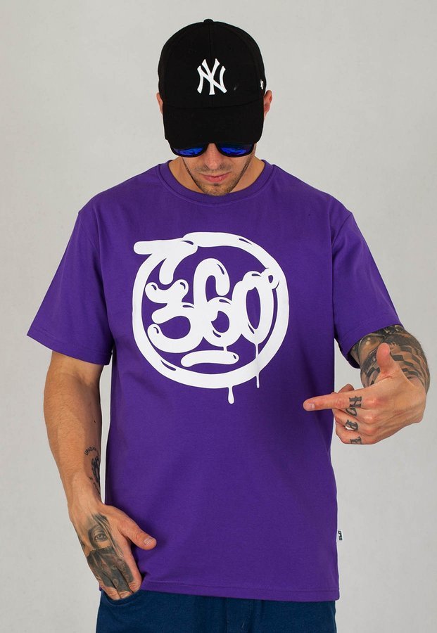 T-shirt 360CLTH 360 fioletowy