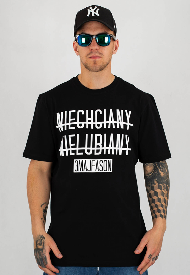 T-shirt 3maj Fason Niechciany Nielubiany czarny