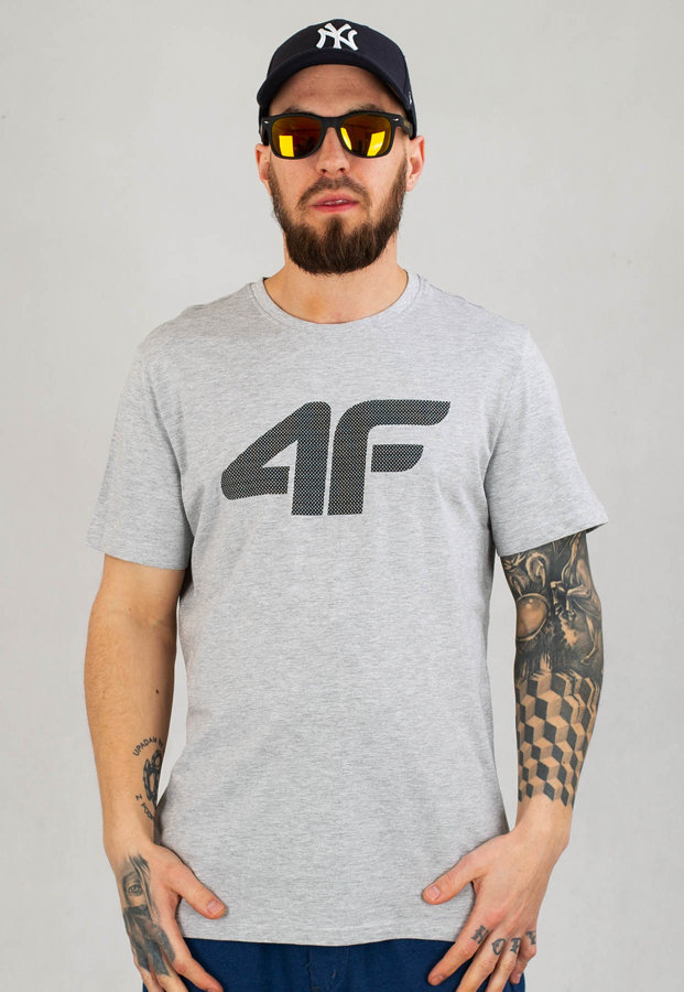 T-shirt 4F M537 jasny szary