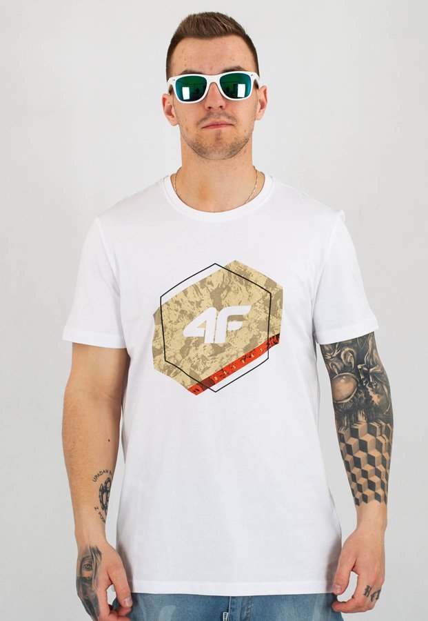 T-shirt 4F TSM010 biały