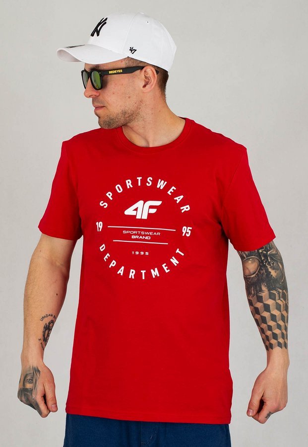 T-shirt 4F TSM030 czerwony