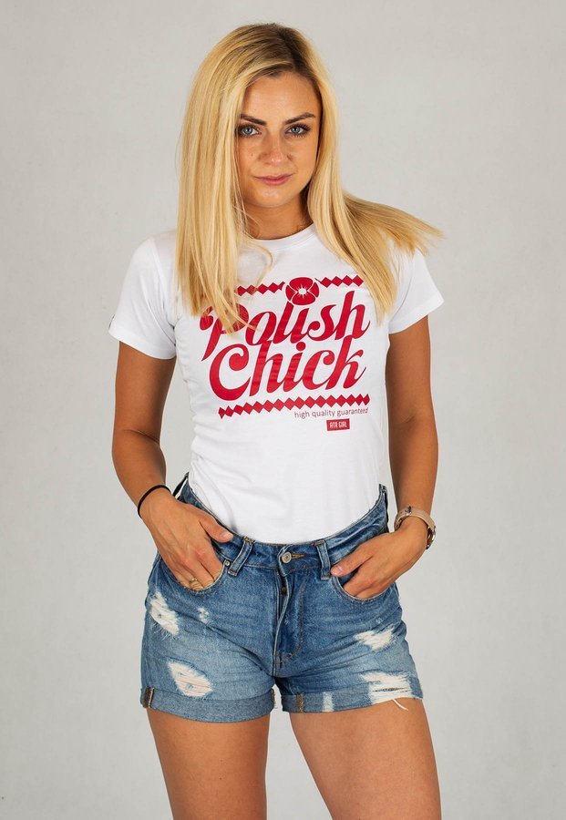 T-shirt ATR Wear Polish Chick biały