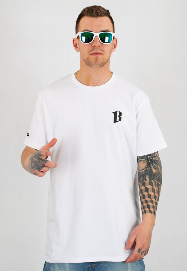 T-shirt B.O.R. Biuro Ochrony Rapu B Logo biały