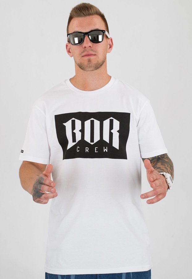 T-shirt B.O.R. Biuro Ochrony Rapu BOR New biały