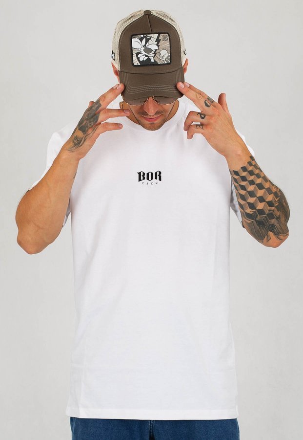 T-shirt B.O.R. Biuro Ochrony Rapu Bor New Small Logo biały