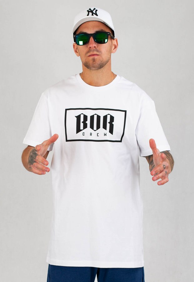 T-shirt B.O.R. Biuro Ochrony Rapu BorCrew Classic biały