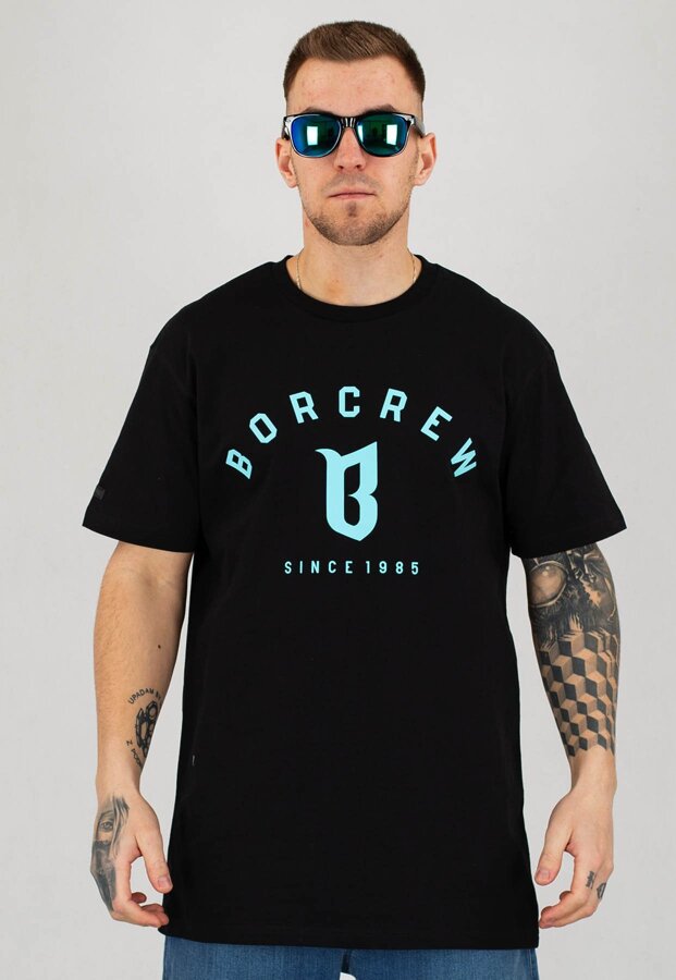 T-shirt B.O.R. Biuro Ochrony Rapu Classic B czarno błękitny
