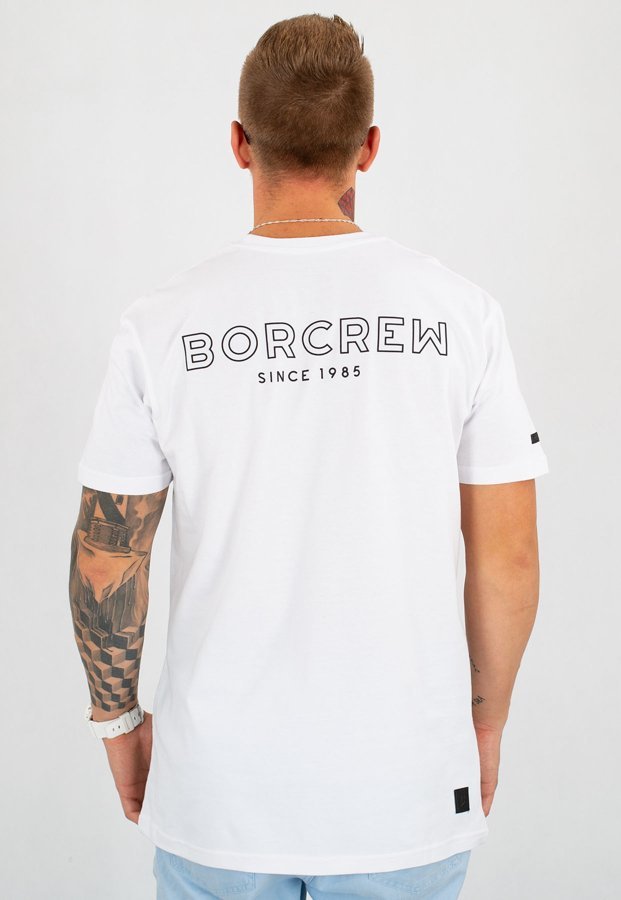 T-shirt B.O.R. Biuro Ochrony Rapu Classic BORCrew Outline biały