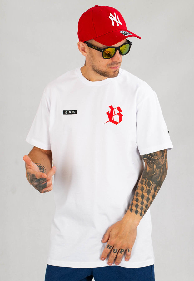 T-shirt B.O.R. Biuro Ochrony Rapu Doberman biały