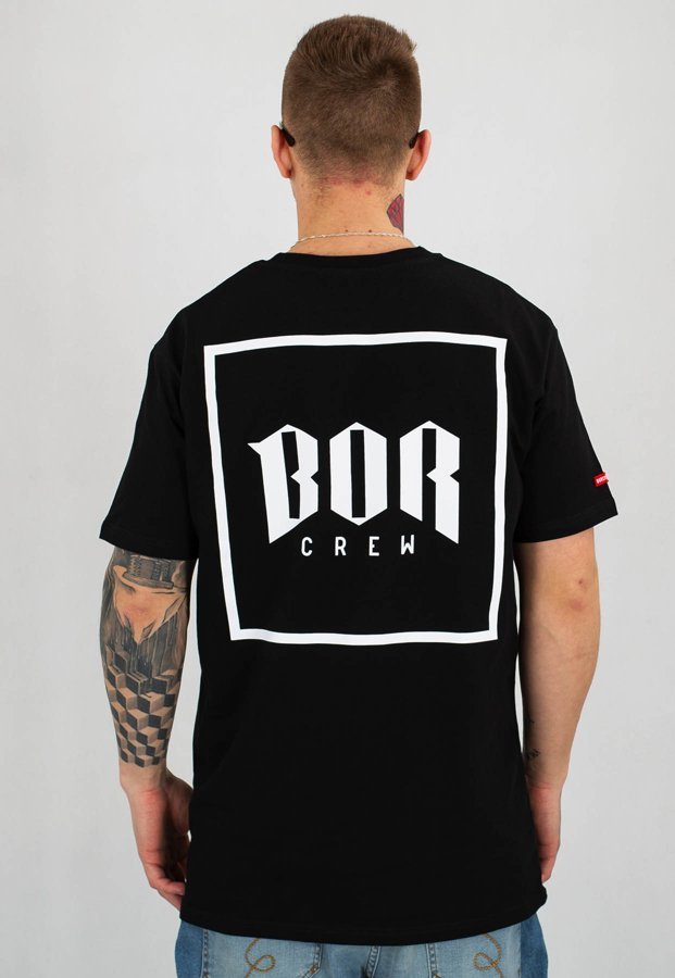 T-shirt B.O.R. Biuro Ochrony Rapu New Kwadrat czarny