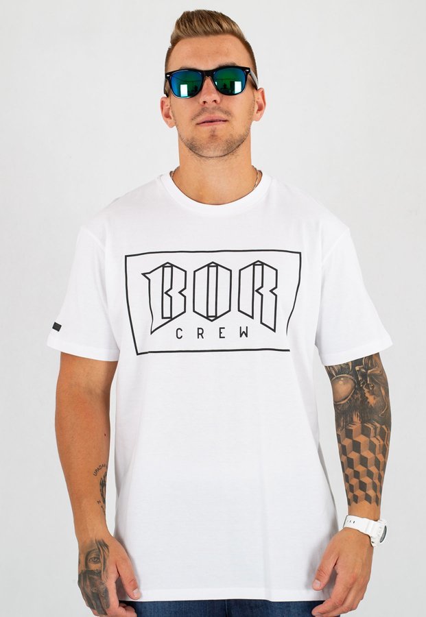 T-shirt B.O.R. Biuro Ochrony Rapu New Outline biały