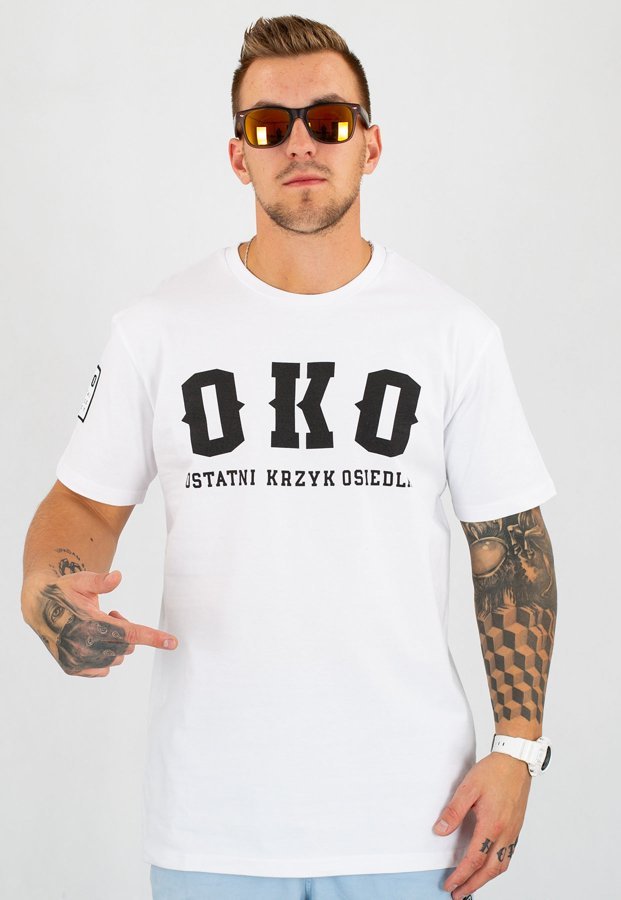 T-shirt B.O.R. Biuro Ochrony Rapu OKO New biały
