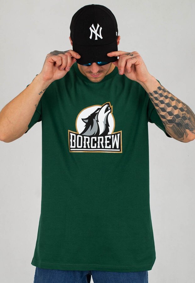 T-shirt B.O.R. Biuro Ochrony Rapu Wolf zielony