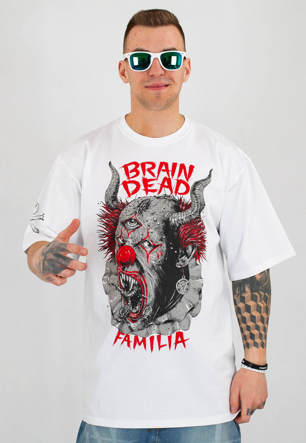 T-shirt Brain Dead Familia Clown biały