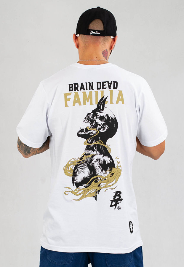 T-shirt Brain Dead Familia Demon biały
