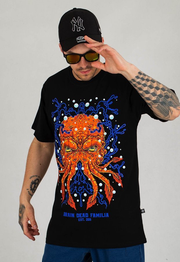 T-shirt Brain Dead Familia Kraken czarny 