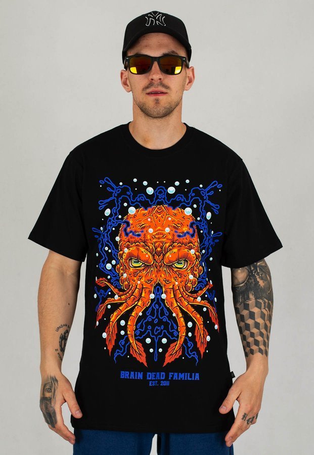 T-shirt Brain Dead Familia Kraken czarny 