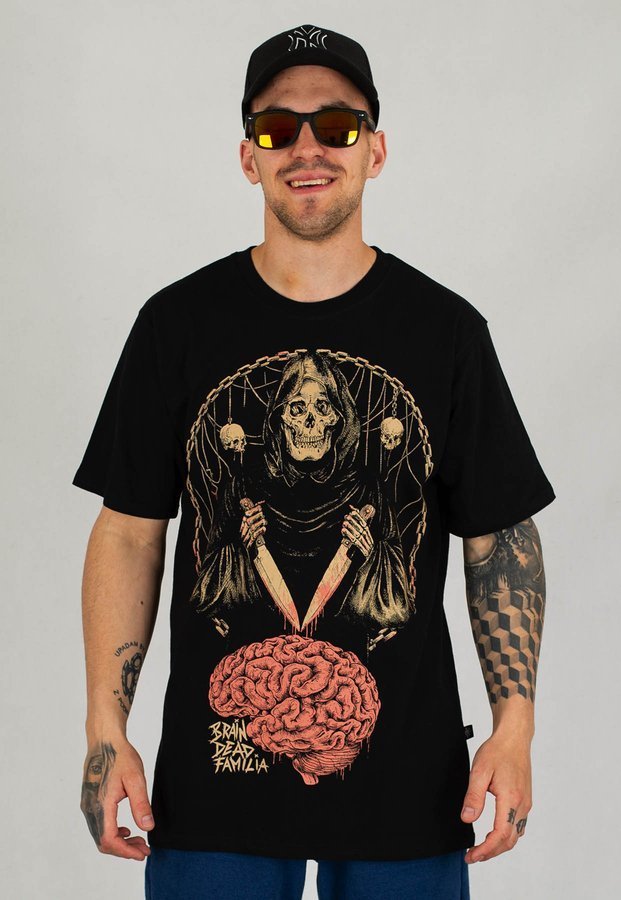 T-shirt Brain Dead Familia Mózg czarny 