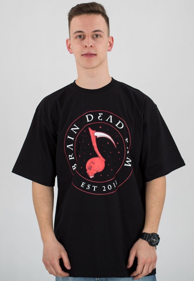 T-shirt Brain Dead Familia Note czarny