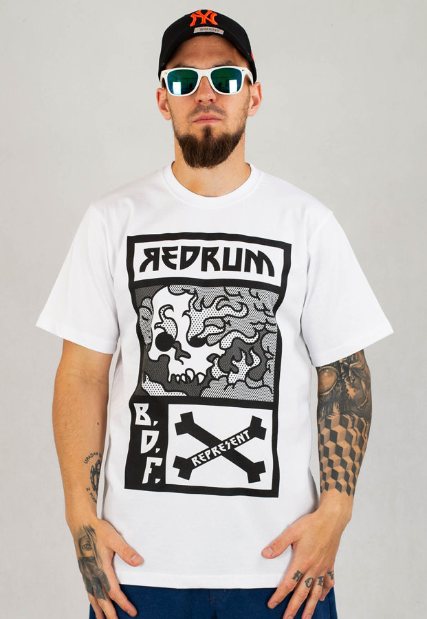 T-shirt Brain Dead Familia Redrum biały