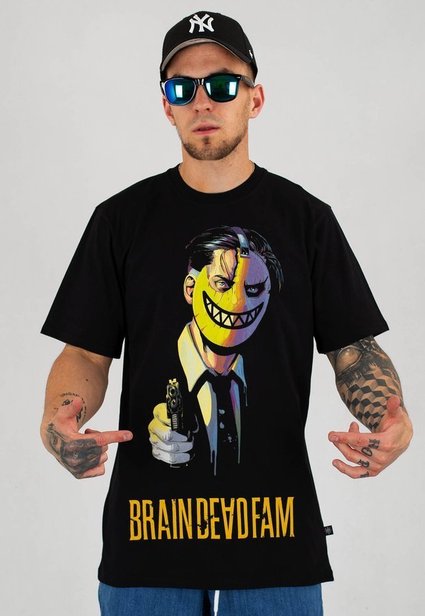 T-shirt Brain Dead Familia Samurai Mask czarny